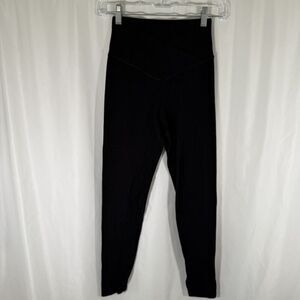 Offline by Aerie Leggings Women's Medium Black Pull On Stretchy Mid Rise Waffled